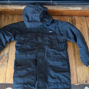 Lands' End Boys M Black Jacket with Hood